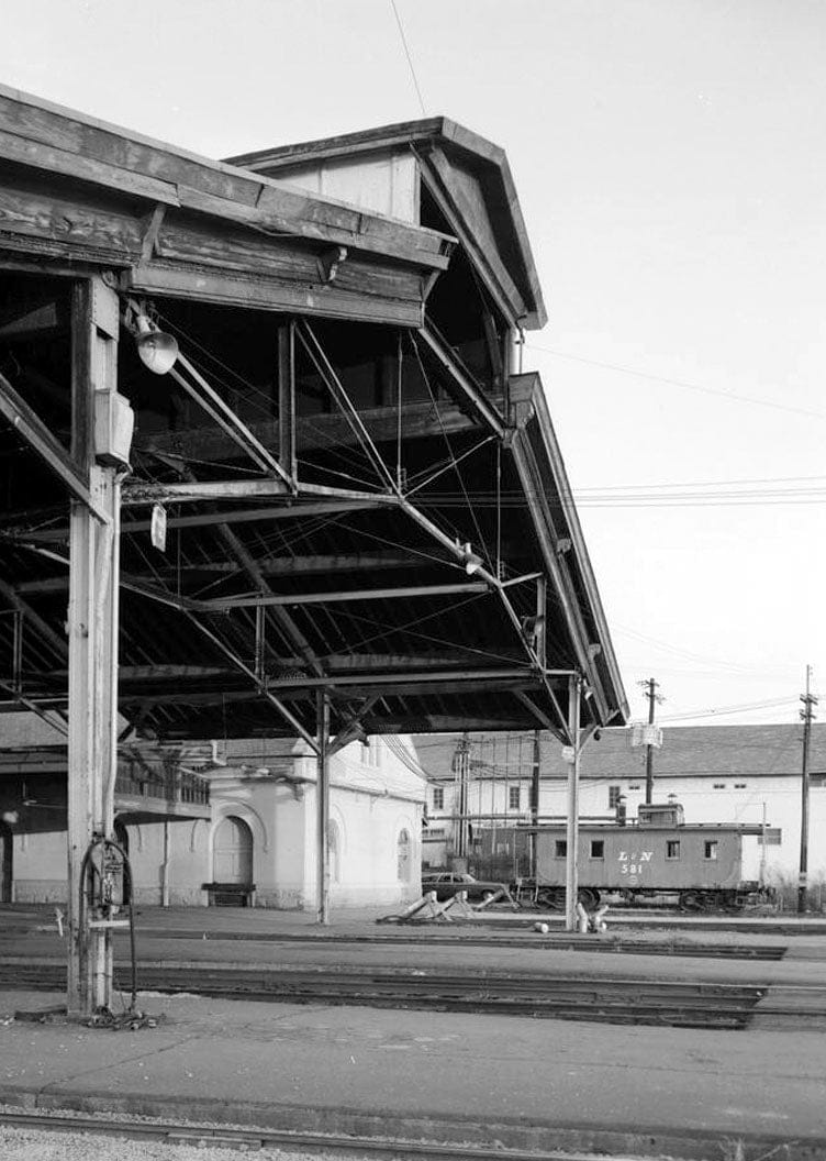 Historic Photo : Louisville & Nashville Railroad, Union Station Train Shed, Water Street, opposite Lee Street, Montgomery, Montgomery County, AL 6 Photograph