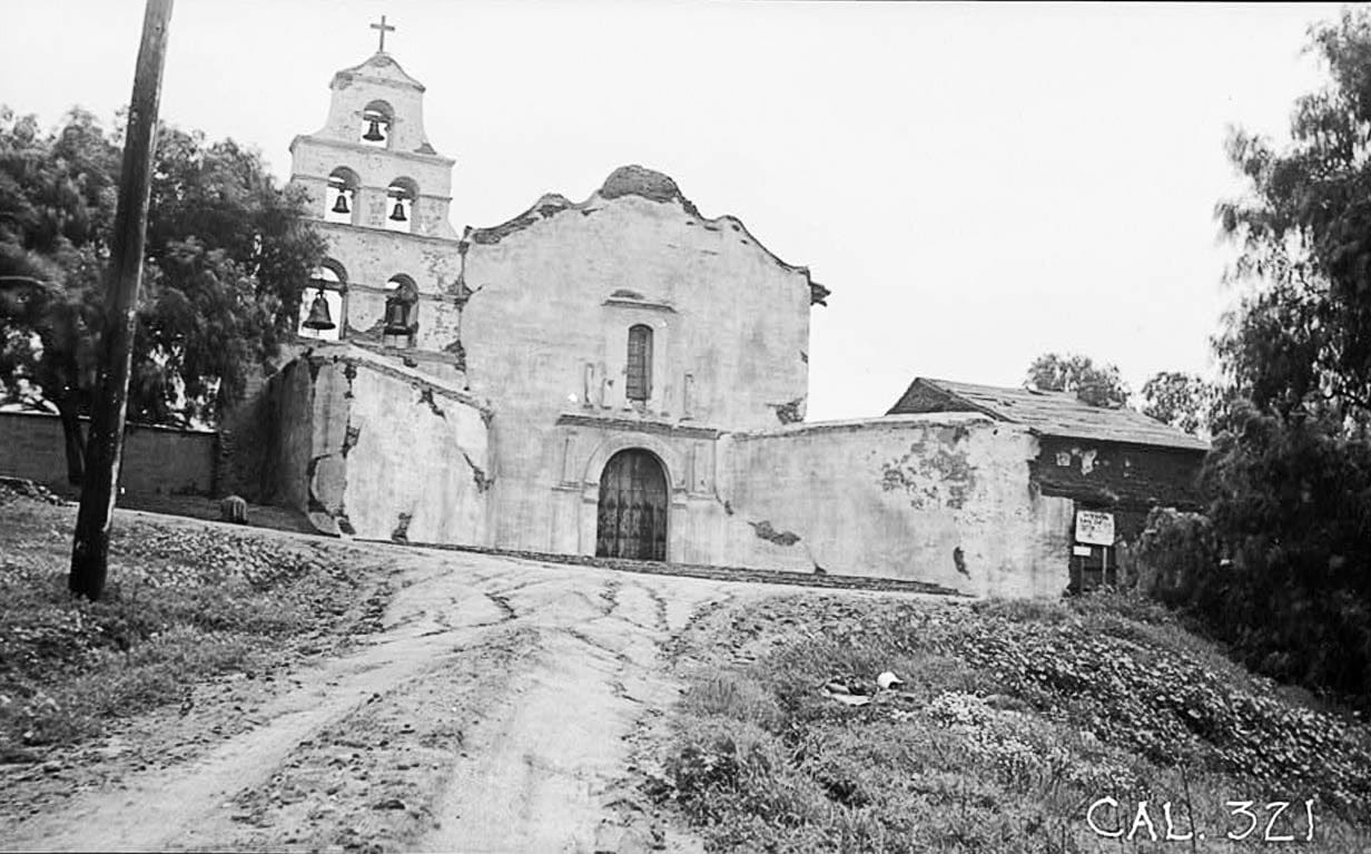 Historic Photo : Mission San Diego de Alcala, Misson Valley Road, San Diego, San Diego County, CA 1 Photograph