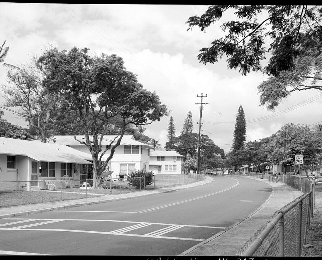 Historic Photo : U.S. Naval Base, Pearl Harbor, Housing Area 1, Bounded by Kamehameha Highway, Plantation Drive, South Avenue, Pearl City, Honolulu County, HI 1 Photograph