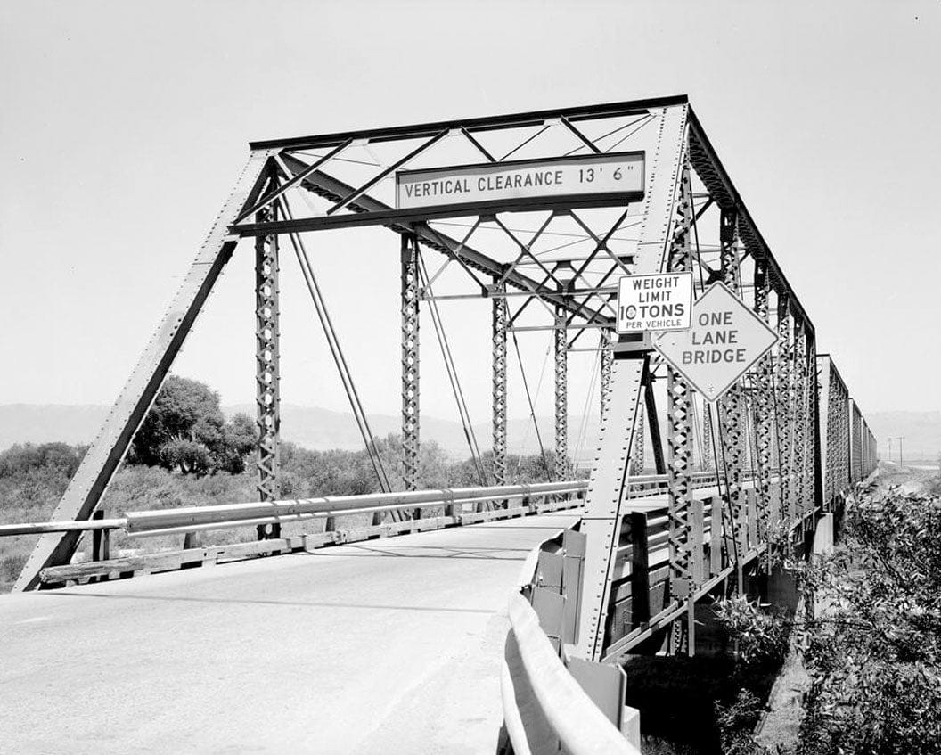 Historic Photo : Salinas River Bridge, Spanning Salinas River on Chualar River Road, Chualar, Monterey County, CA 2 Photograph
