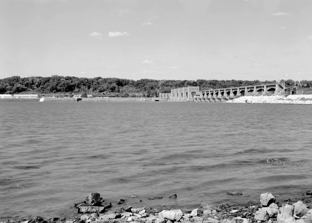 Historic Photo : Mississippi River 9-Foot Channel, Lock & Dam No. 14, Upper Mississippi River, Le Claire, Scott County, IA 13 Photograph