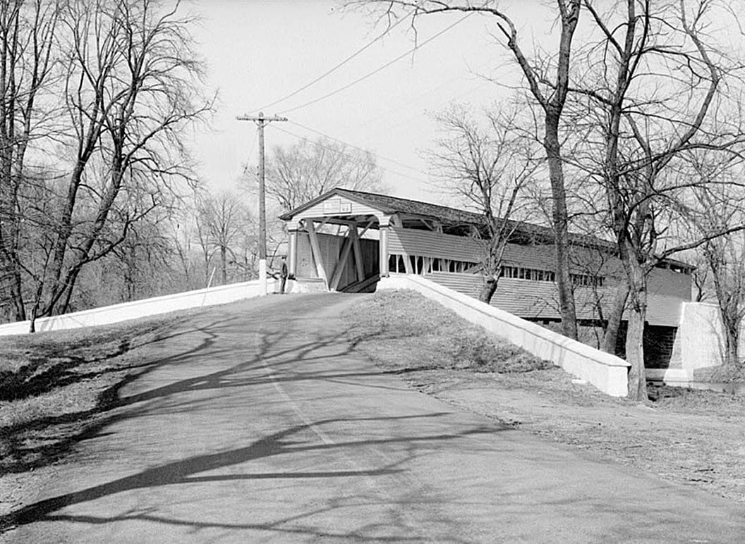 Historic Photo : Smith's Covered Bridge, Beaver Valley, spanning Brandywine River, Granogue, New Castle County, DE 2 Photograph