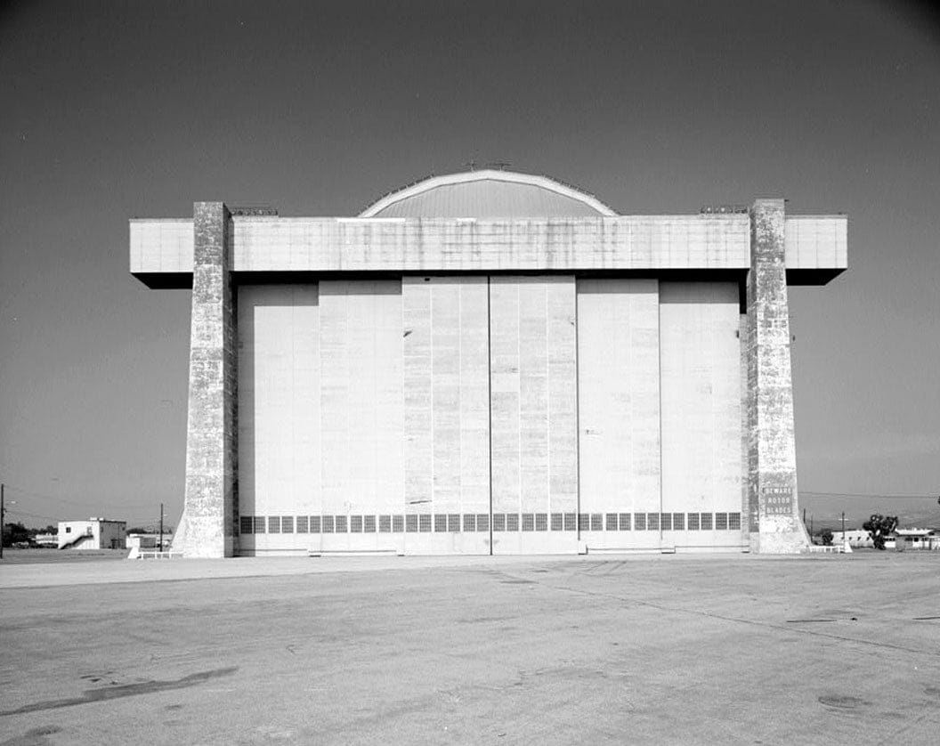 Historic Photo : Marine Corps Air Station Tustin, Northern Lighter Than Air Ship Hangar, Meffett Avenue & Maxfield Street, Tustin, Orange County, CA 1 Photograph