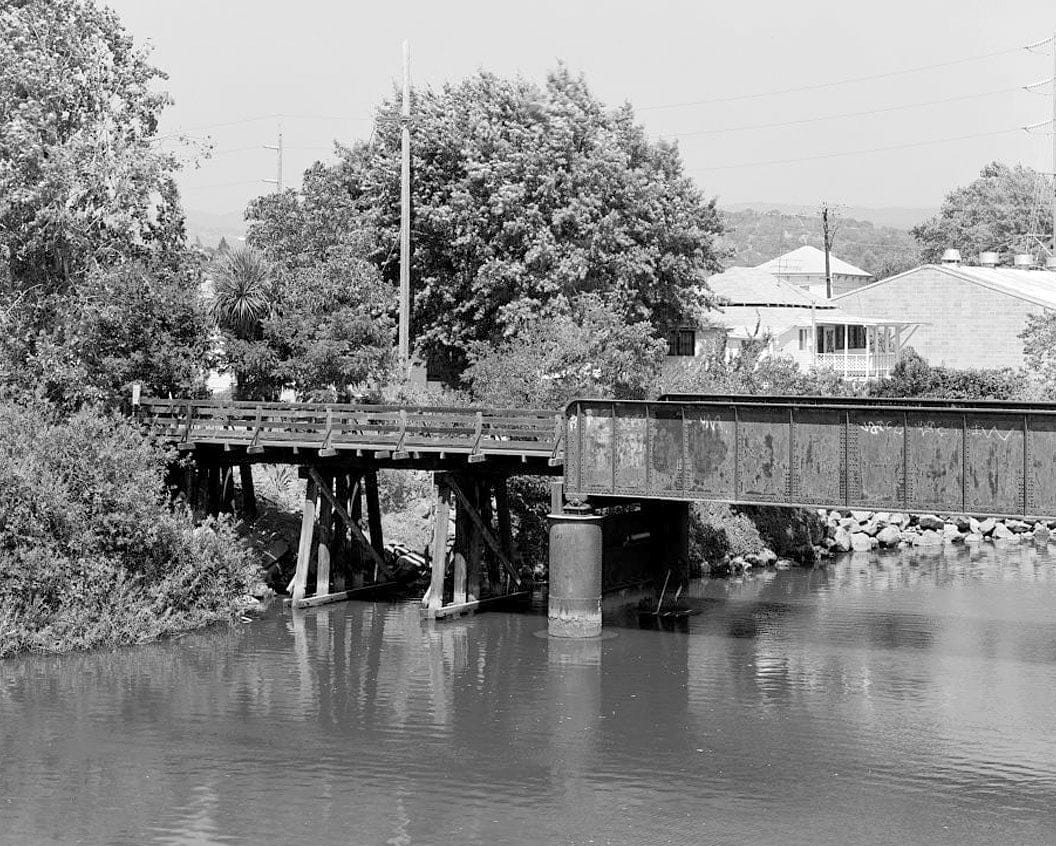 Historic Photo : Napa River Railroad Bridge, Spanning Napa River, east of Soscol Avenue, Napa, Napa County, CA 1 Photograph