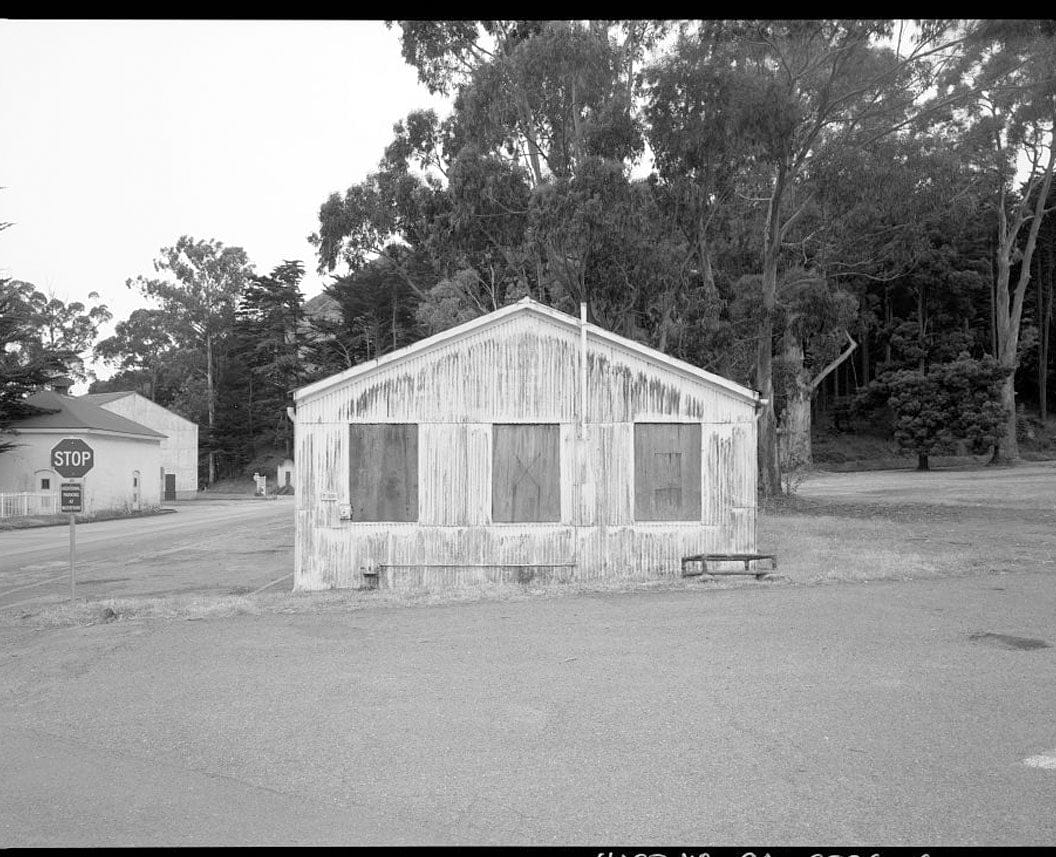 Historic Photo : Mobile Searchlight Storage Building, 691 Center Road, Sausalito, Marin County, CA 3 Photograph