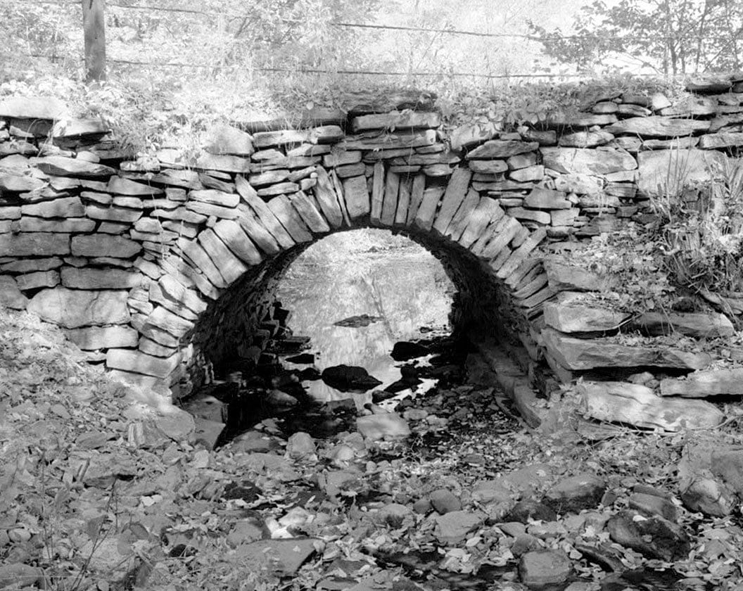 Historic Photo : Depot Road Bridge, On Depot Road spanning Mill Brook, 600 feet west of Central Vermont Railroad Tracks, Coventry, Tolland County, CT 1 Photograph