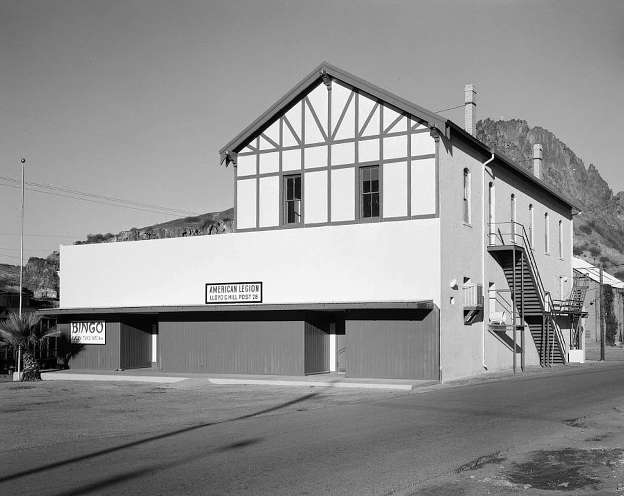 Historic Photo : Arizona Copper Company, Library Hall, Coronado Blouevard, Clifton, Greenlee County, AZ 1 Photograph
