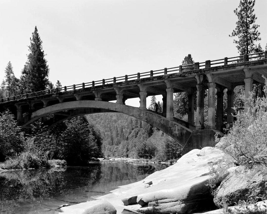 Historic Photo : Freeman's Crossing Bridge, Spanning Middle Fork of Yuba River at CA State Highway 49, North San Juan, Nevada County, CA 6 Photograph