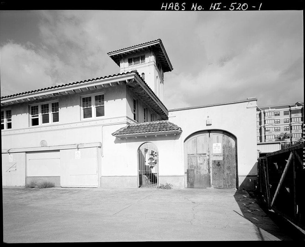Historic Photo : Kakaako Fire Station, Hook & Ladder Building, 620 South Street, Honolulu, Honolulu County, HI 3 Photograph