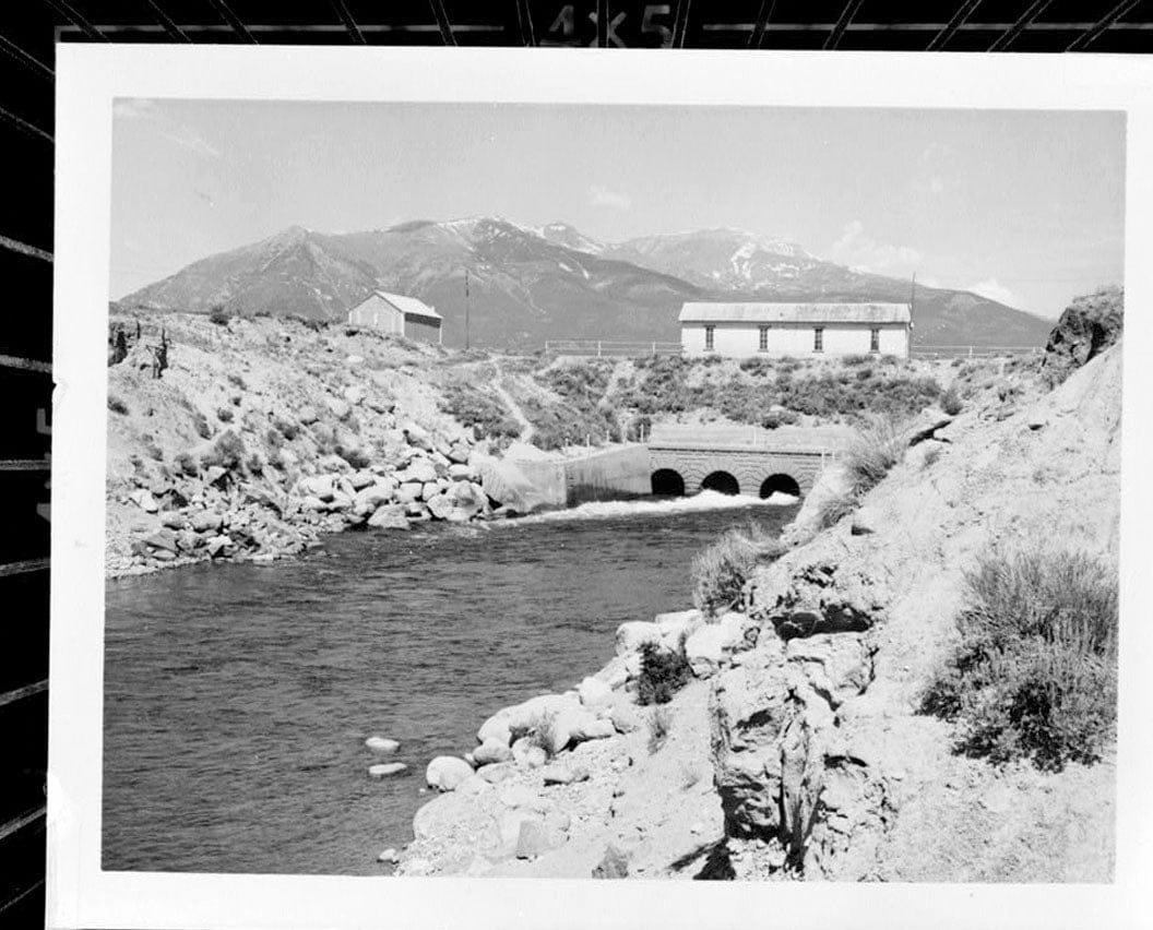 Historic Photo : Twin Lakes Dam & Outlet Works, Beneath Twin Lakes Reservoir, T11S, R80W, S22, Twin Lakes, Lake County, CO 4 Photograph