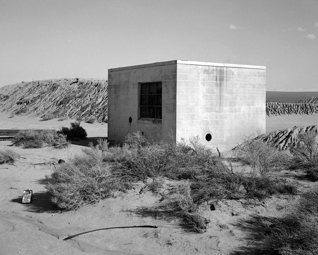 Edwards Air Force Base, South Base Sled Track, Water Pump Station, Area "O" at east end, northwest of fuel storage, Lancaster, Los Angeles County, CA 1