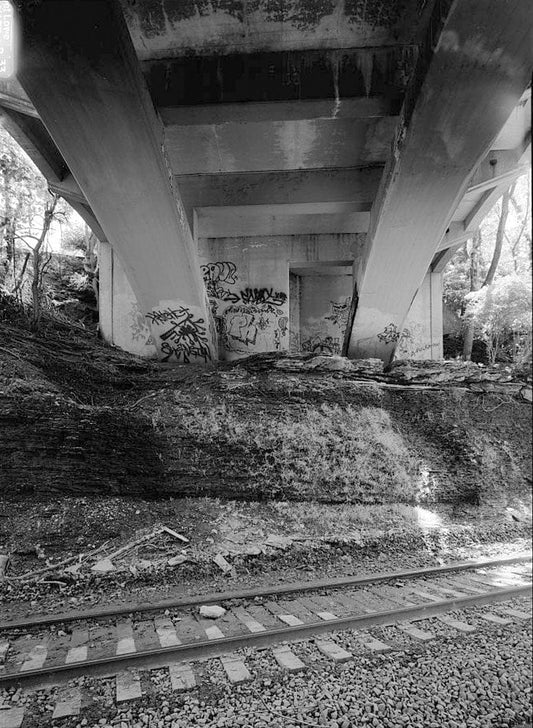Historic Photo : Maple Street Bridge, Spanning former St. Louis & San Francisco Railroad at Maple Street, Fayetteville, Washington County, AR 4 Photograph