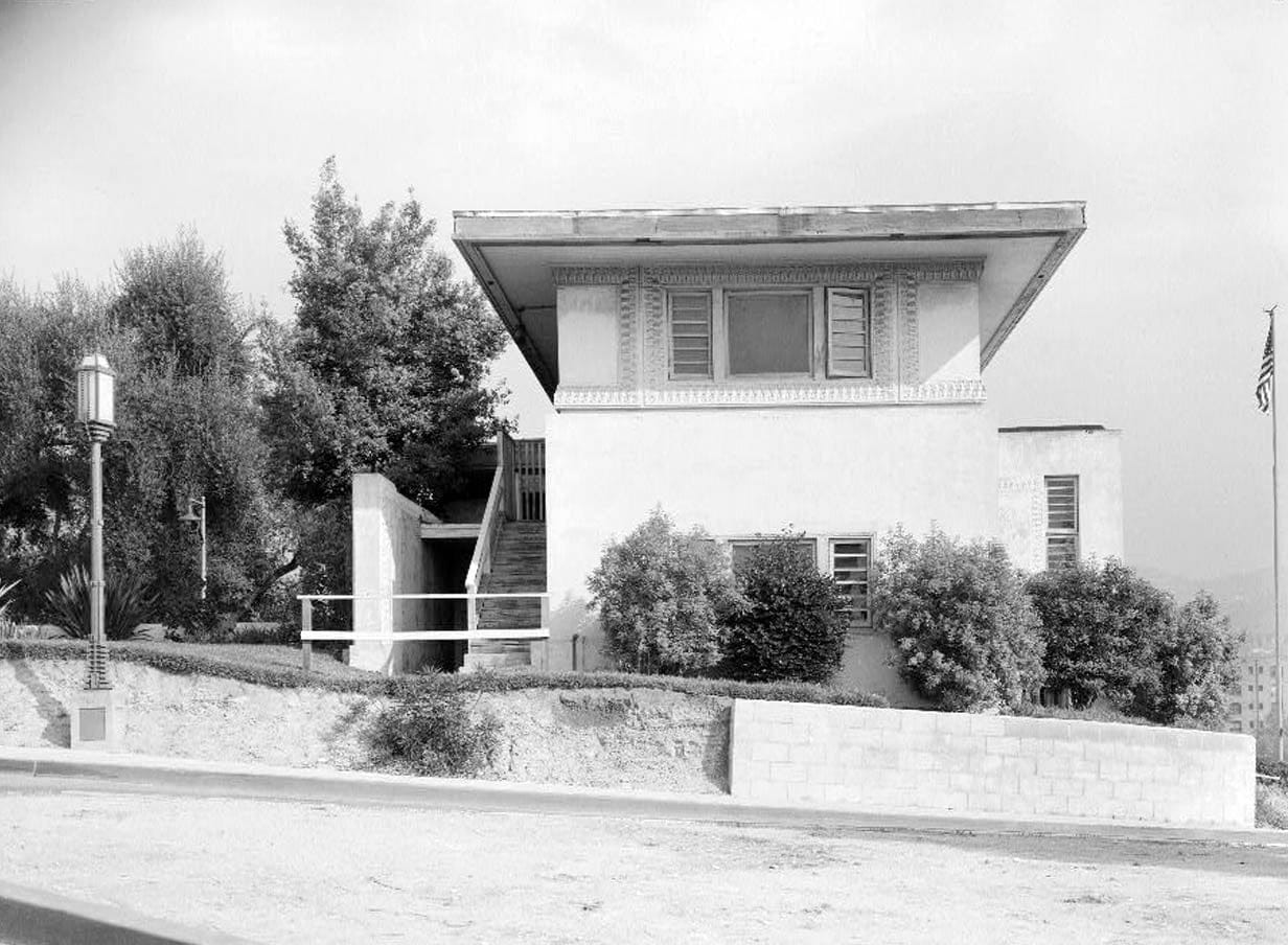 Historic Photo : Barnsdall Park, Residence 'A', 4800 Hollywood Boulevard, Los Angeles, Los Angeles County, CA 1 Photograph
