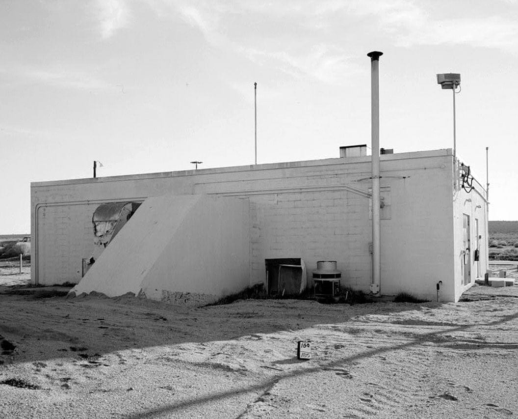 Edwards Air Force Base, Air Force Rocket Propulsion Laboratory, Firing Control Building, Test Area 1-100, northeast end of Test Area 1-100 Road, Boron, Kern County, CA 1