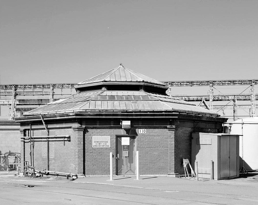 Historic Photo : Mare Island Naval Shipyard, Pump House, California Avenue, east side between Dry Dock 1 & Dry Dock 2, near Ninth Street, Vallejo, Solano County, CA 1 Photograph