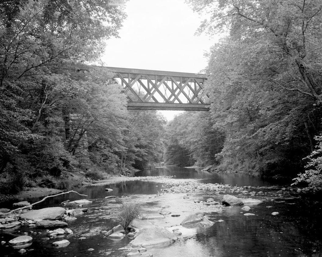 Historic Photo : Double Intersection Warren Truss Bridge, Spanning Blackledge River, Colchester, New London County, CT 3 Photograph