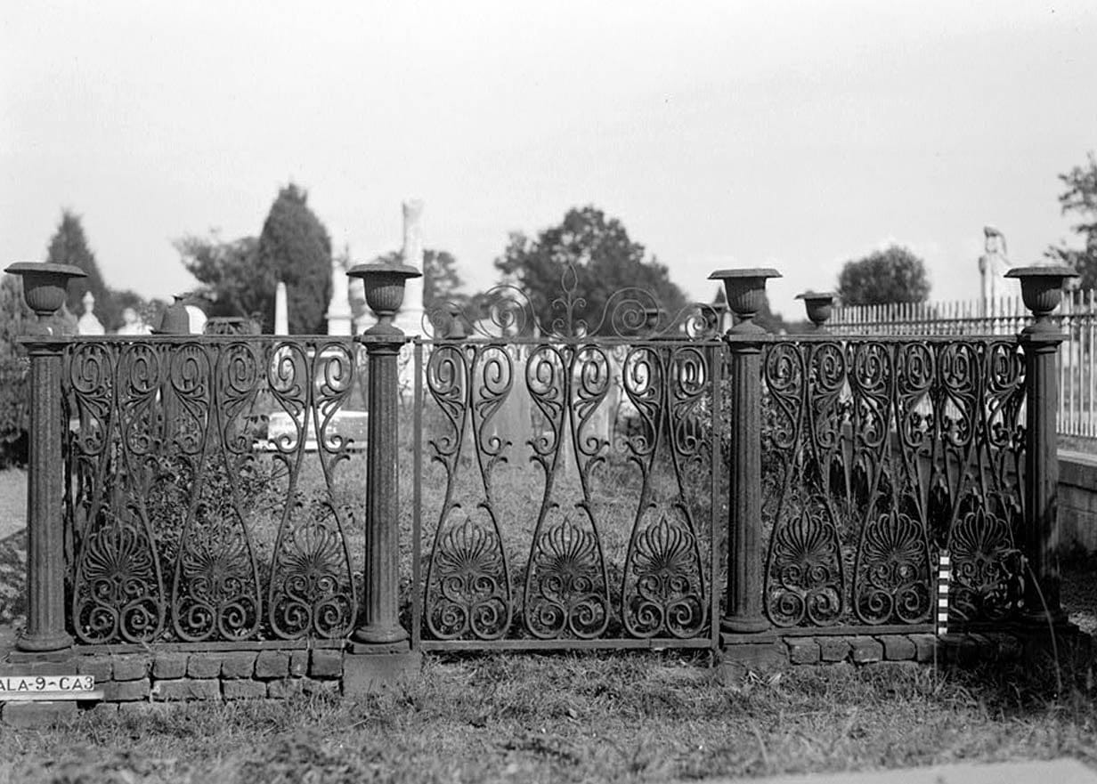 Historic Photo : Magnolia Cemetery (Ironwork), Virginia Street, Mobile, Mobile County, AL 2 Photograph