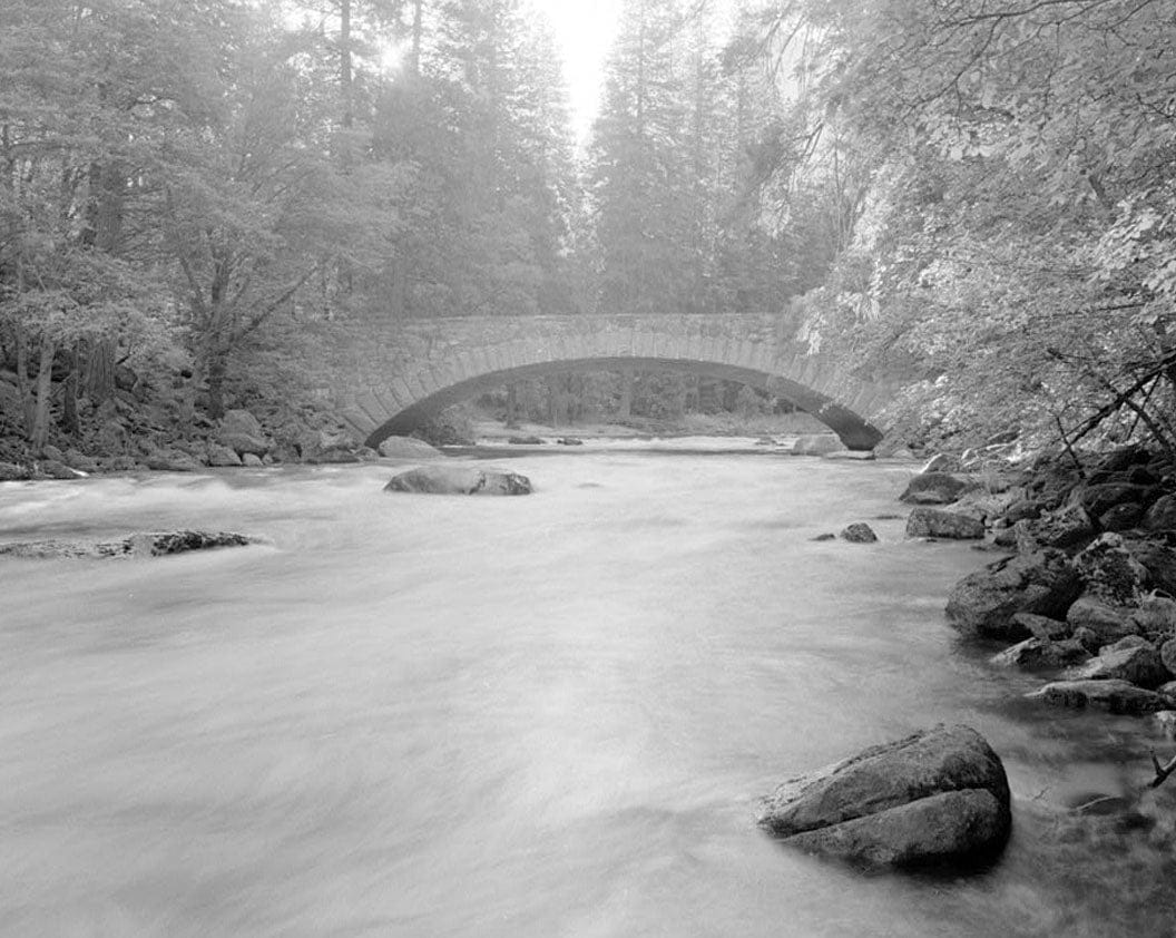 Historic Photo : Pohono Bridge, Spanning Merced River on Yosemite Valley Road, Yosemite Village, Mariposa County, CA 1 Photograph