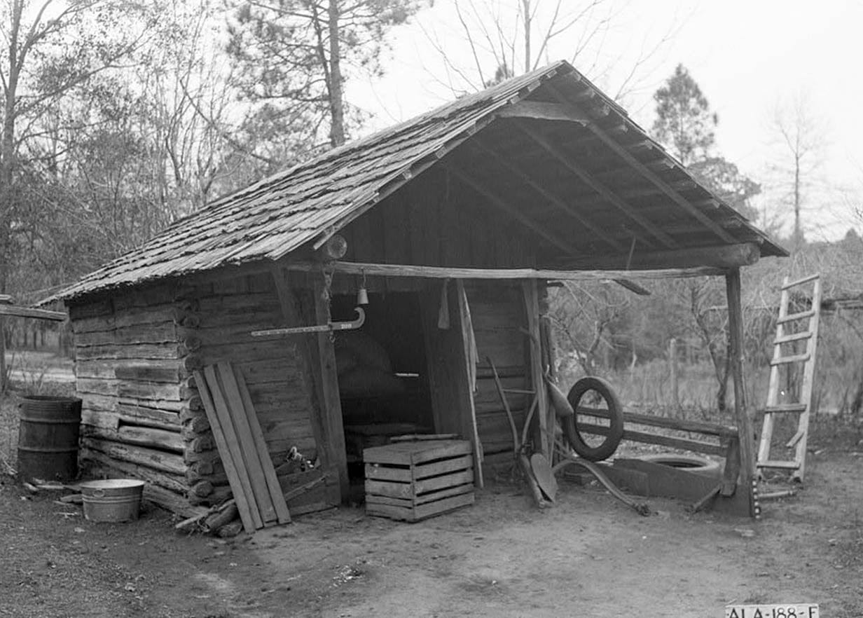 Historic Photo : Vogtner Farm (House & Smokehouse), Jeff Hamilton Road vicinity, Dawes, Mobile County, AL 1 Photograph