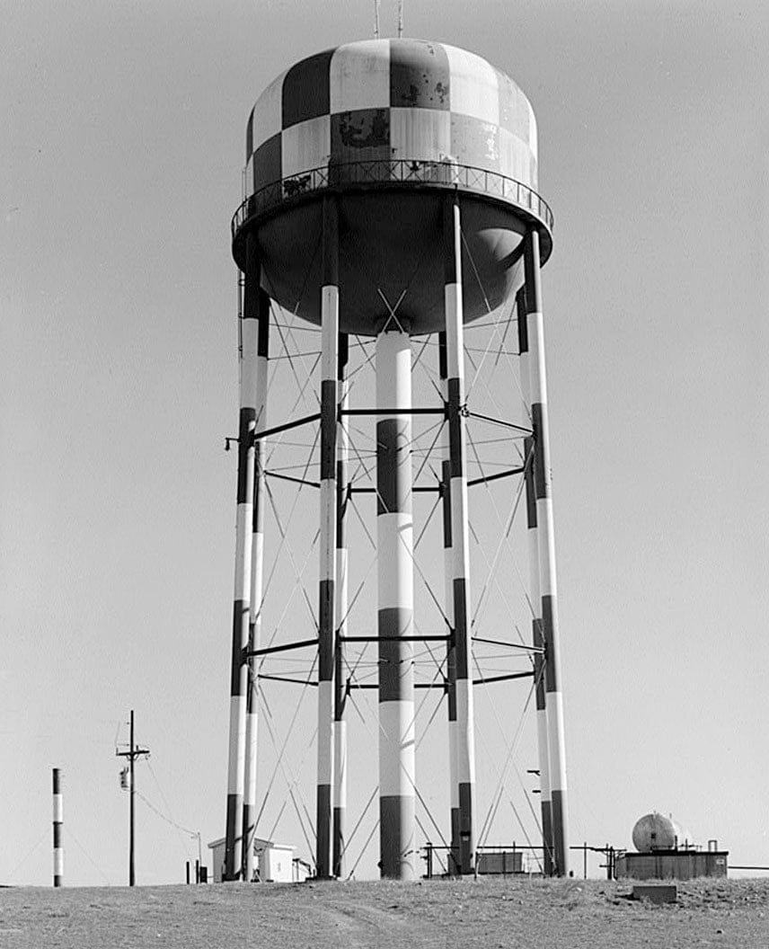 Historic Photo : Rocky Mountain Arsenal, Water Tower, 1660 feet south of Ninth Avenue; 2500 feet east of D Street, Commerce City, Adams County, CO 1 Photograph