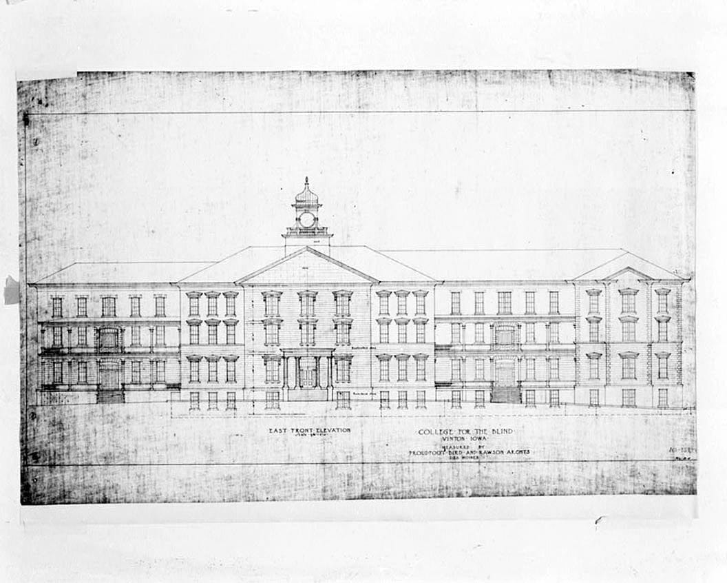 Historic Photo : Iowa Institution for the Education of the Blind, Vinton, Benton County, IA 1 Photograph