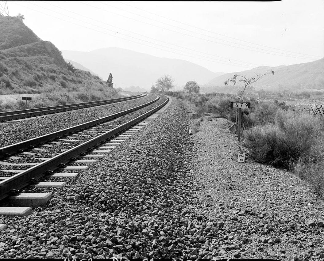 Historic Photo : Burlington Northern Santa Fe Railroad, Cajon Subdivision, Structure No. 67.9, Between Cajon Summit and Keenbrook, Devore, San Bernardino County, CA 2 Photograph