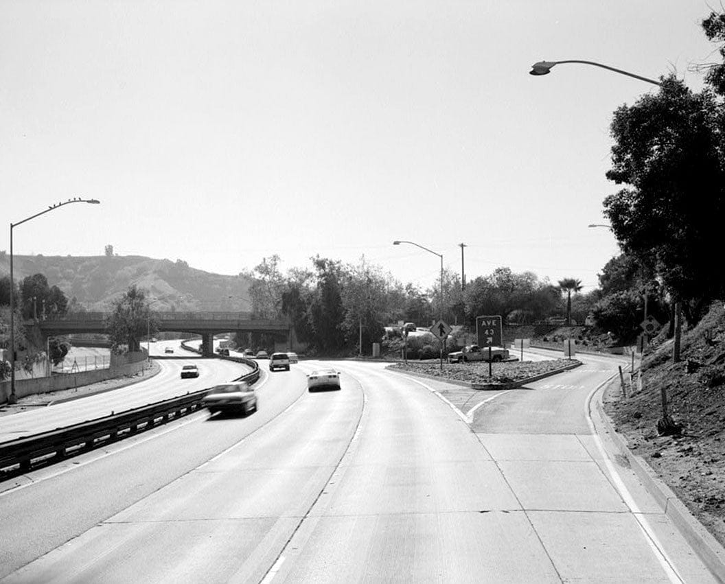 Historic Photo : Arroyo Seco Parkway, Avenue 43 Bridge, Milepost 27.12, Los Angeles, Los Angeles County, CA 2 Photograph