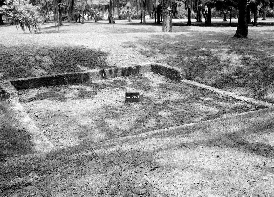 Historic Photo : Fort Frederica, Foundation in Northeast Bastion, Saint Simons Island, Glynn County, GA 1 Photograph