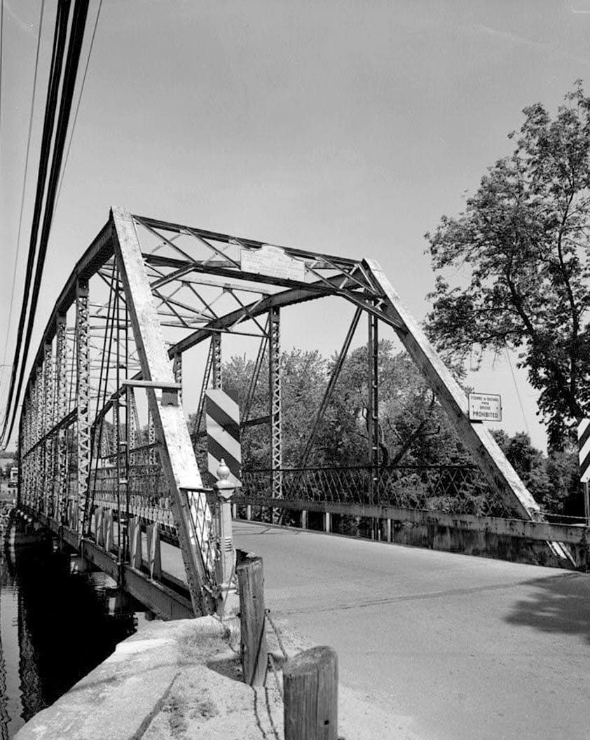 Historic Photo : Tariffville Road Bridge, Spanning Farmington River on Tariffville Road (Connecticut Route 315), Simsbury, Hartford County, CT 3 Photograph
