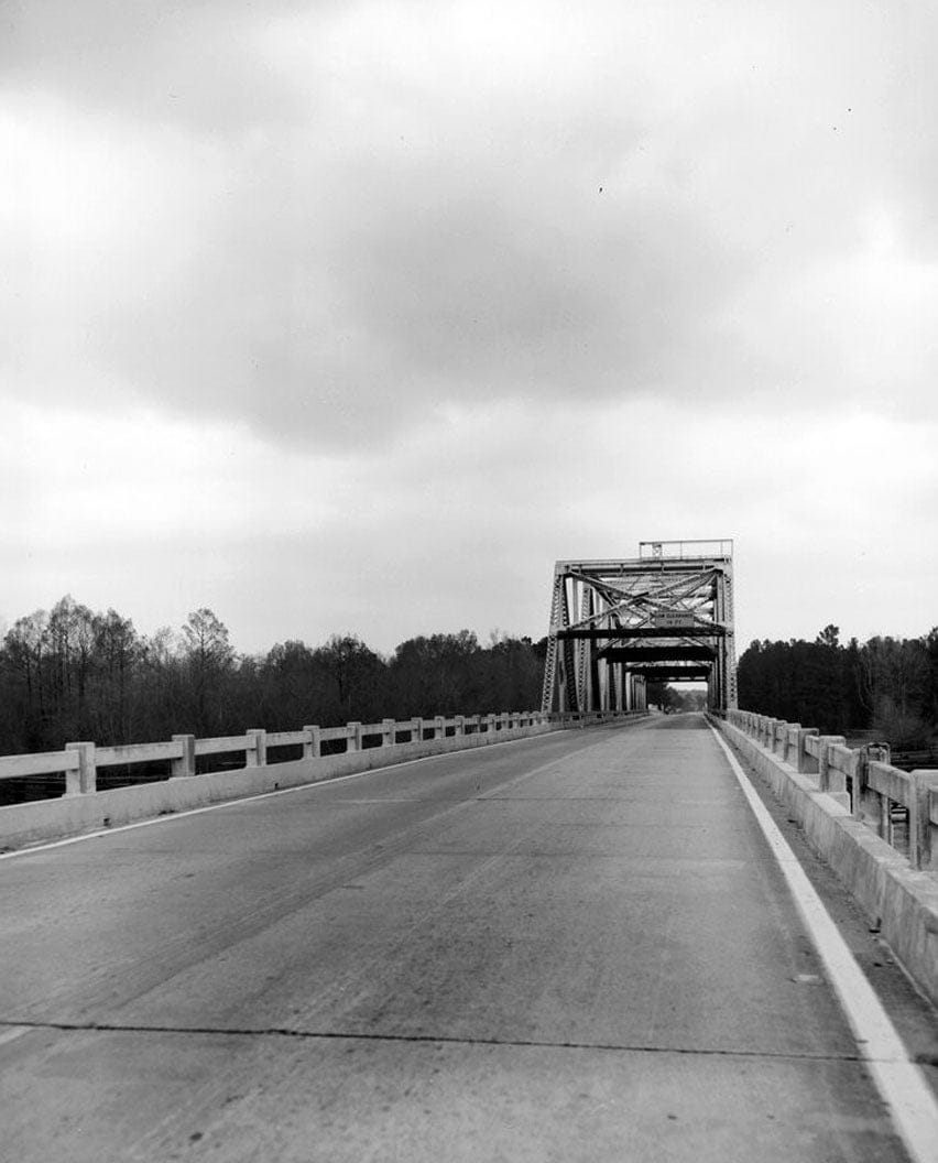 Historic Photo : J. H. Millhollin Memorial Bridge, Spanning Ocmulgee River at Blackshear Road, Pridgen, Coffee County, GA 2 Photograph
