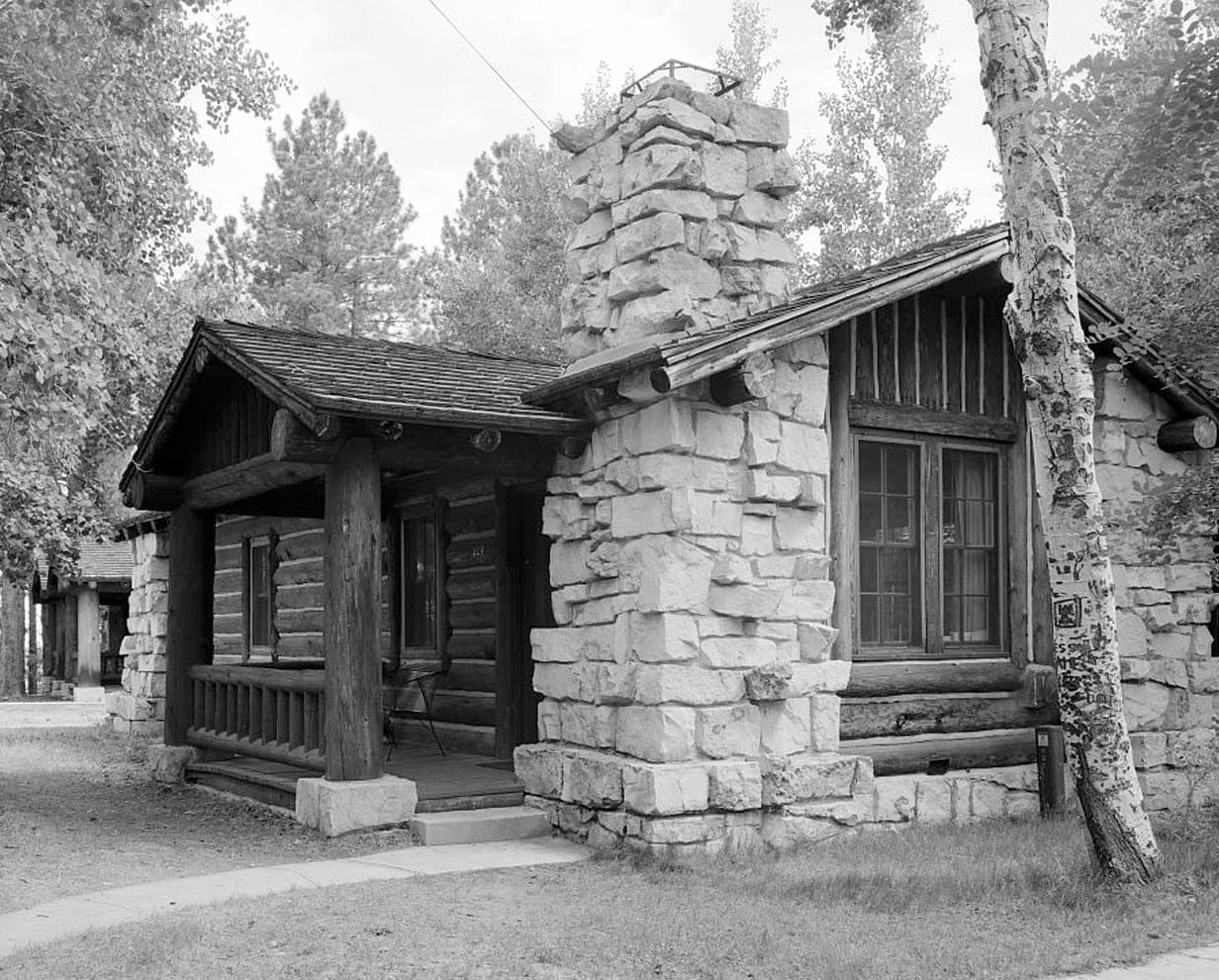 Historic Photo : Grand Canyon Lodge, Western Duplex Cabin, North Rim, Grand Canyon, Coconino County, AZ 1 Photograph