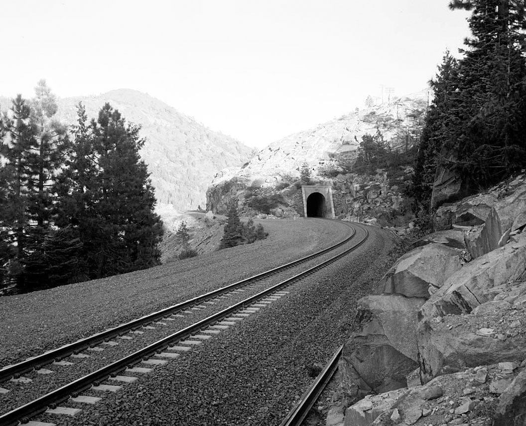 Historic Photo : Central Pacific Transcontinental Railroad, Tunnel No. 37, Milepost 177.79, Yuba Pass, Nevada County, CA 1 Photograph