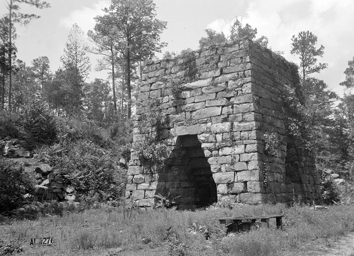 Historic Photo : Tannehill Furnace (Ruins), Mud Creek vicinity, Bucksville, Tuscaloosa County, AL 2 Photograph