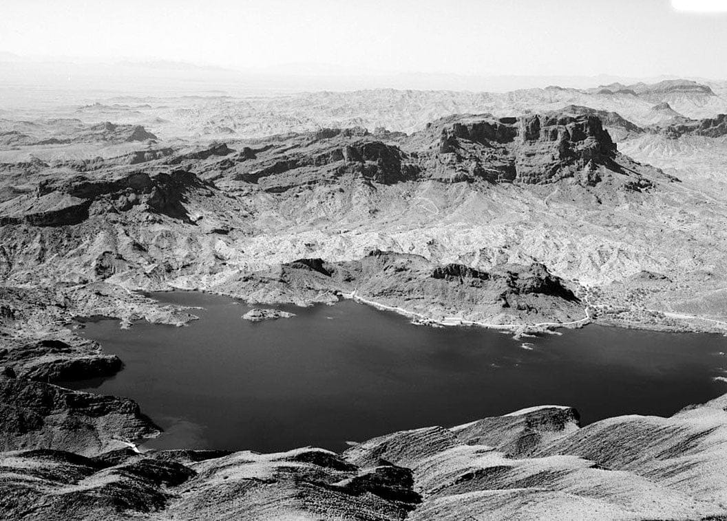 Historic Photo : Copper Basin Reservoir & Dam, 2.5 miles west of Gene Pump Plant, Parker Dam, San Bernardino County, CA 1 Photograph