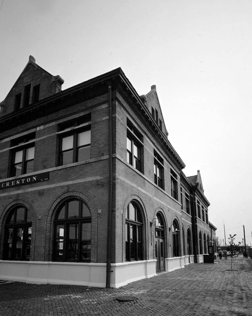 Historic Photo : Chicago, Burlington & Quincy Railroad, West Iowa Division, Creston Station, 116 West Adams, Creston, Union County, IA 10 Photograph