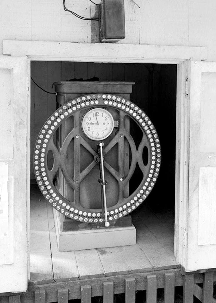Historic Photo : Pioneer Mill, Time Clock, Lahainaluna Road, Lahaina, Maui County, HI 1 Photograph