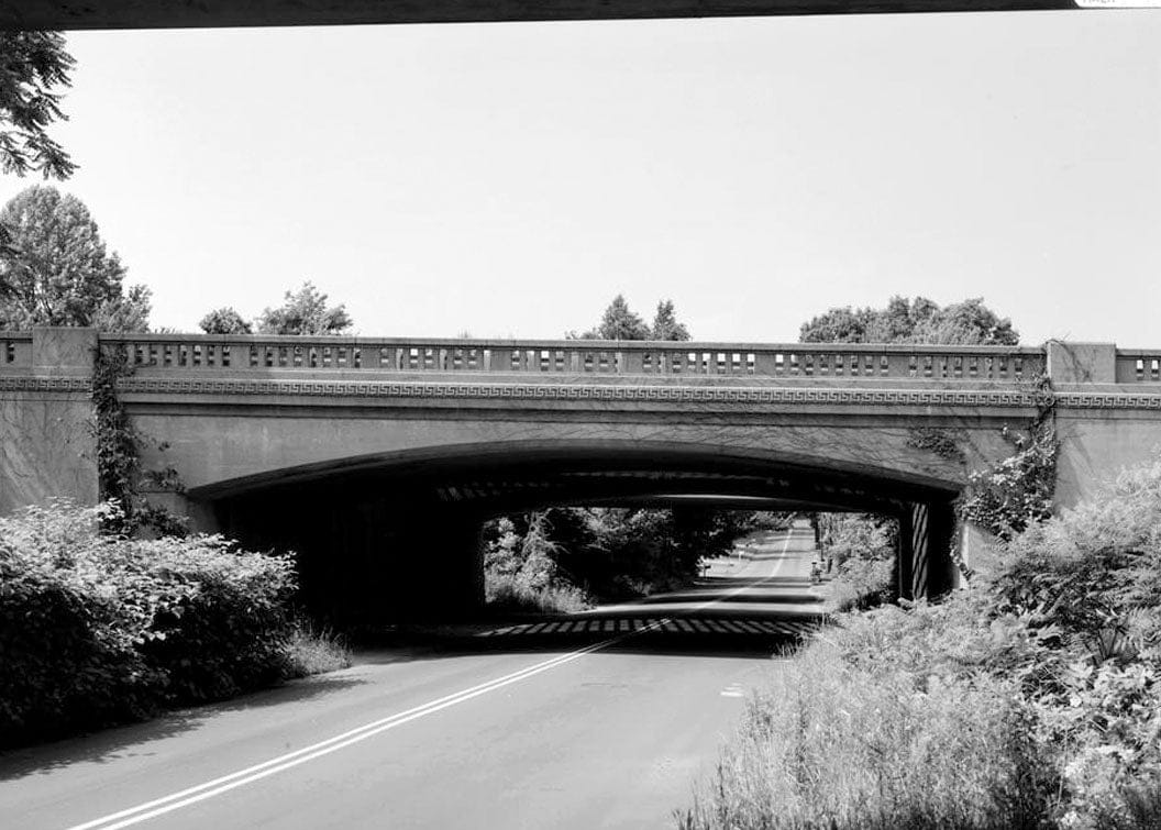 Historic Photo : Merritt Parkway, Reservoir Road Bridge, Spanning Reservoir Road, Trumbull, Fairfield County, CT 1 Photograph