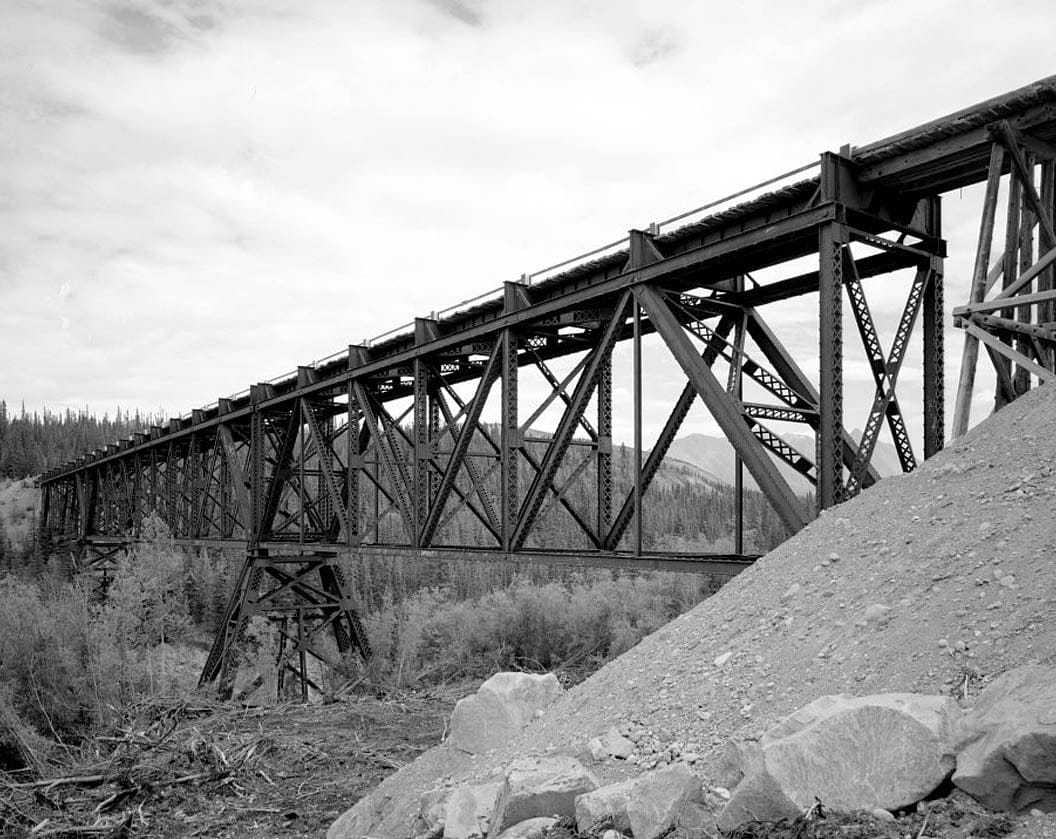 Historic Photo : Kuskalana Bridge, Mile 146 of Copper River & Northwestern Road, Chitina, Valdez-Cordova Census Area, AK 2 Photograph