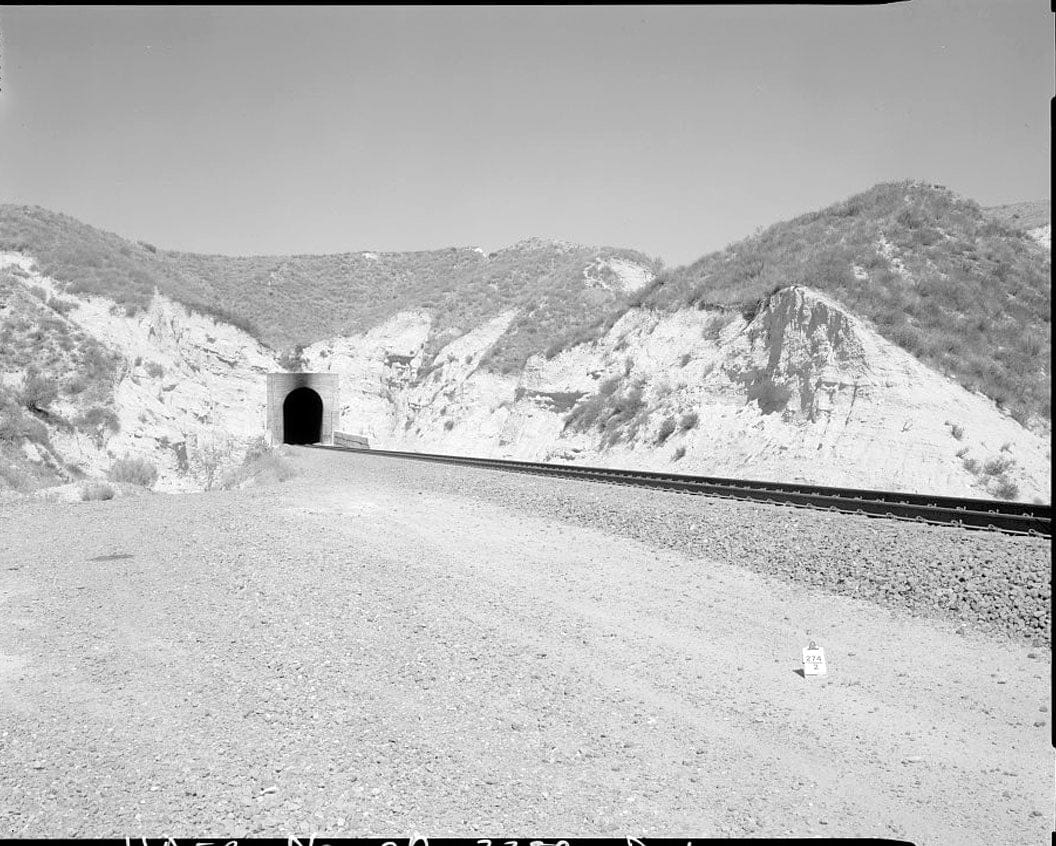 Historic Photo : Burlington Northern Santa Fe Railroad, Cajon Subdivision, Tunnel No. 1, Between Cajon Summit and Keenbrook, Devore, San Bernardino County, CA 1 Photograph