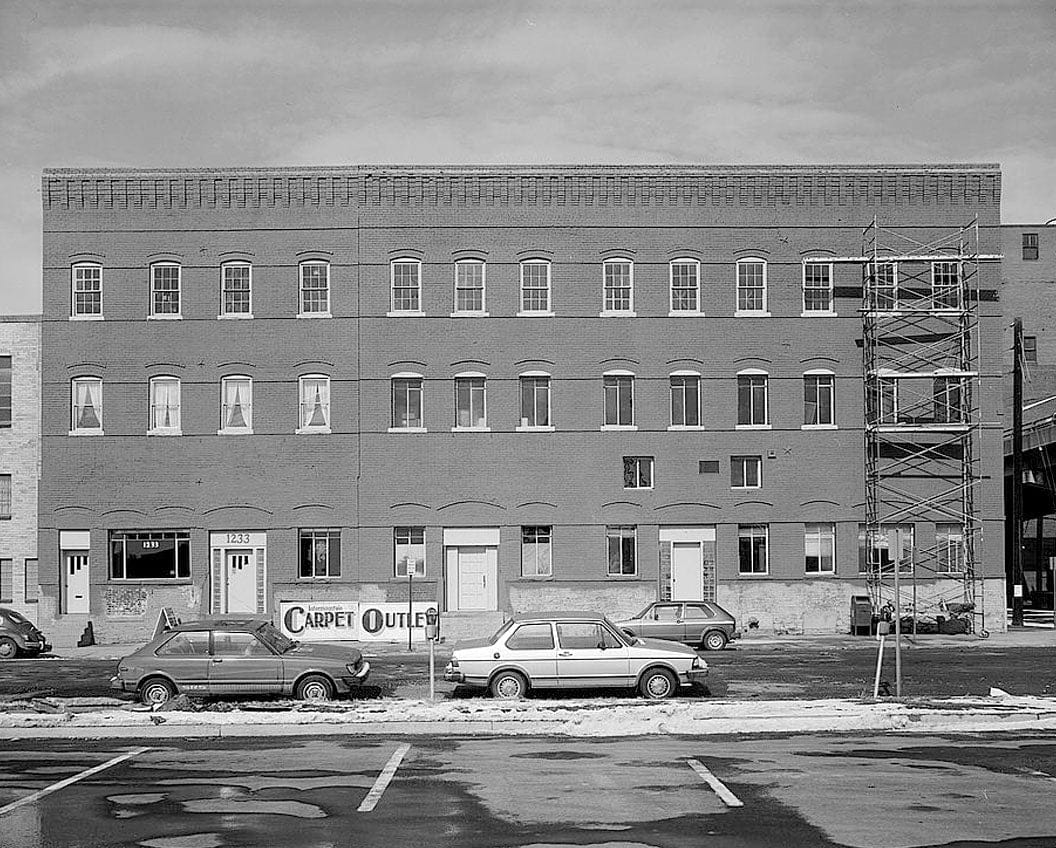 Historic Photo : West Wazee Street Warehouse District, J. M. Moore Estate Warehouse, 1235-1245 Wazee Street, Denver, Denver County, CO 1 Photograph
