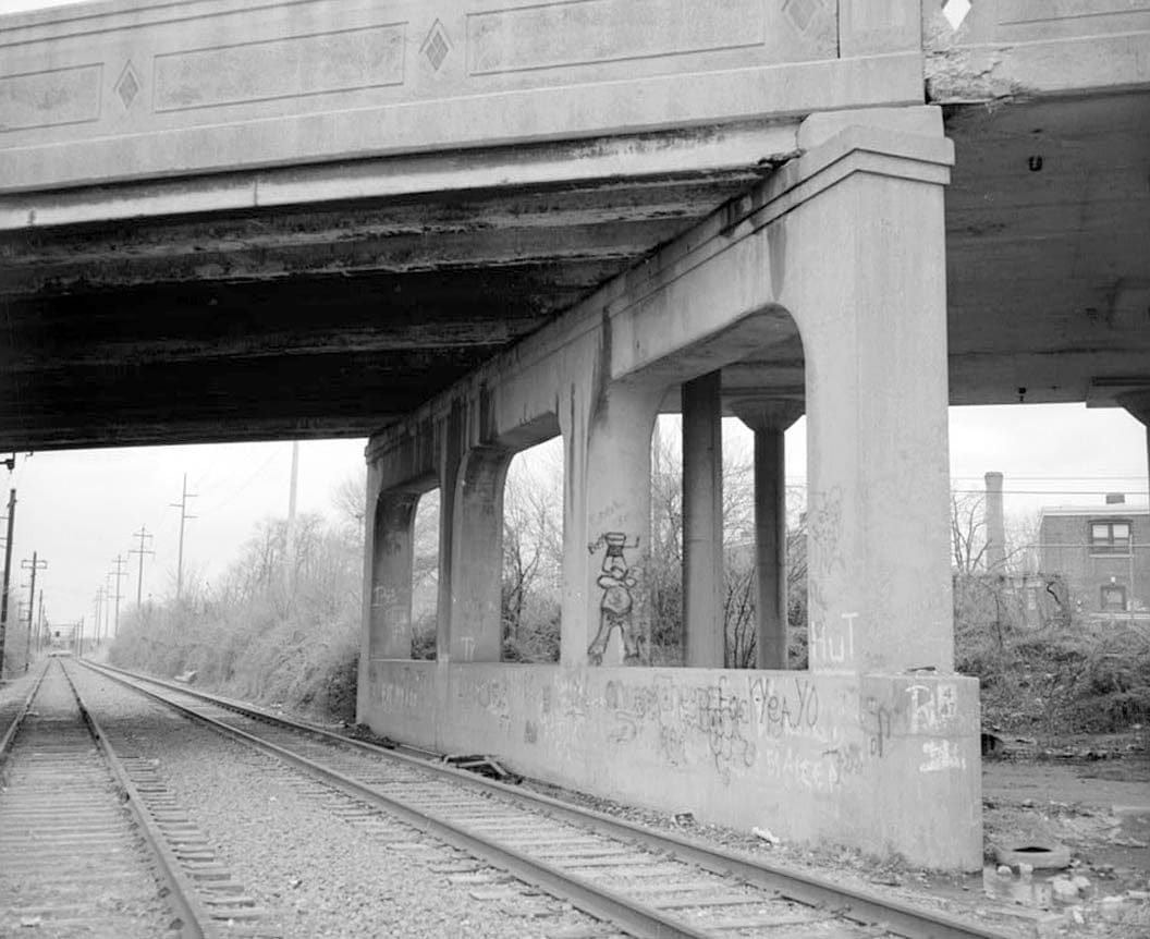 Historic Photo : Heald Street Bridge, Spanning Conrail Railroad on South Heald Street (U.S. Route 13), Wilmington, New Castle County, DE 17 Photograph