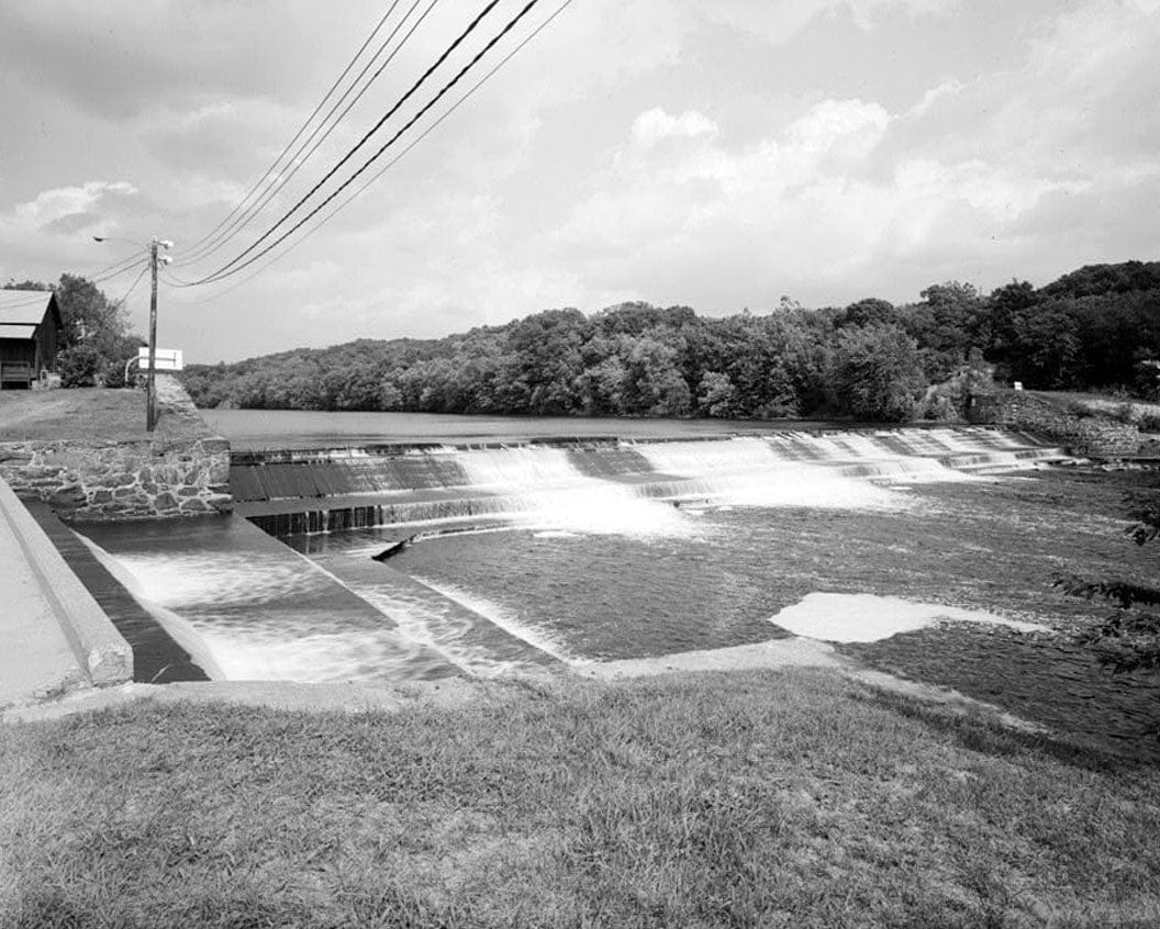 Historic Photo : Norwich Water Power Company, Dam, West bank of Shetucket River opposite Fourteenth Street, Greenville section, Norwich, New London County, CT 1 Photograph