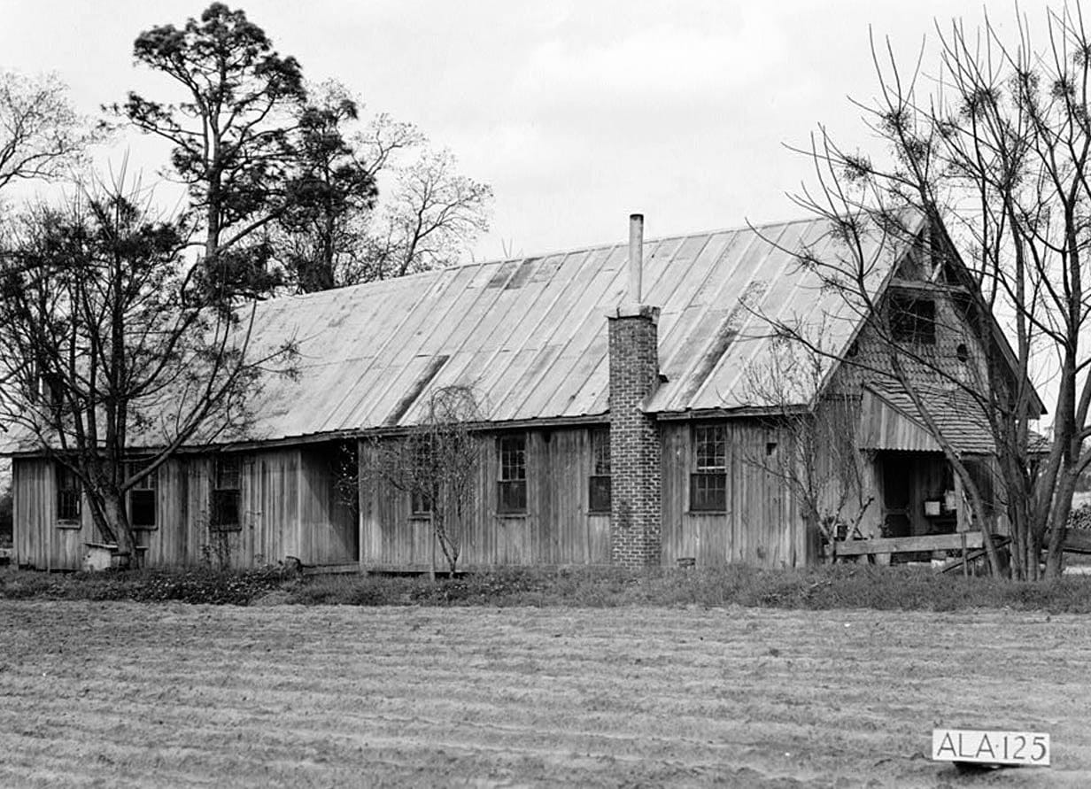 Historic Photo : Indian Schoolhouse, County Road 96 (Old Saint Stephens Road), Mount Vernon, Mobile County, AL 2 Photograph