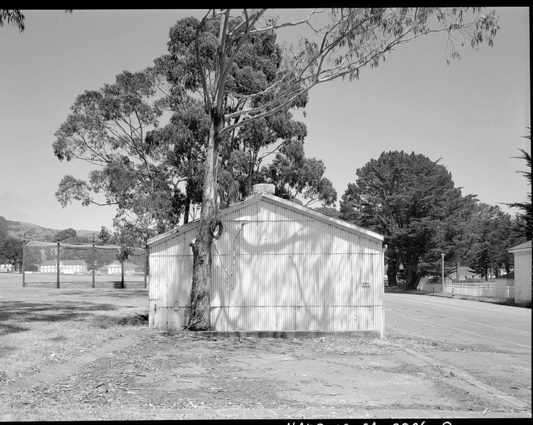 Historic Photo : Mobile Searchlight Storage Building, 691 Center Road, Sausalito, Marin County, CA 1 Photograph