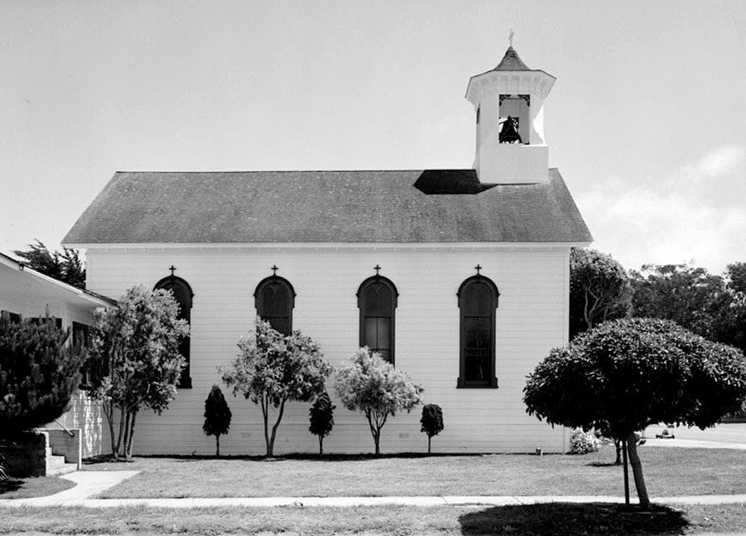 Historic Photo : Community Methodist Church, Johnston & Miramontes Streets, Half Moon Bay, San Mateo County, CA 3 Photograph