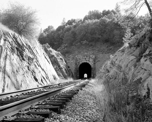 Historic Photo : Central Pacific Transcontinental Railroad, Tunnel No. 23, Milepost 132.69, Applegate, Placer County, CA 1 Photograph