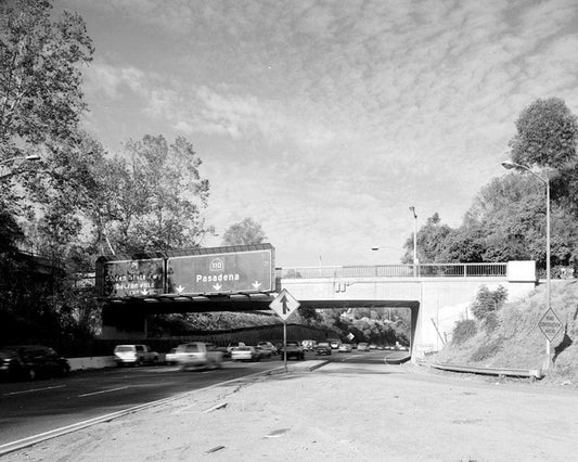 Historic Photo : Arroyo Seco Parkway, Stadium Way Bridge, Milepost 24.53, Los Angeles, Los Angeles County, CA 1 Photograph