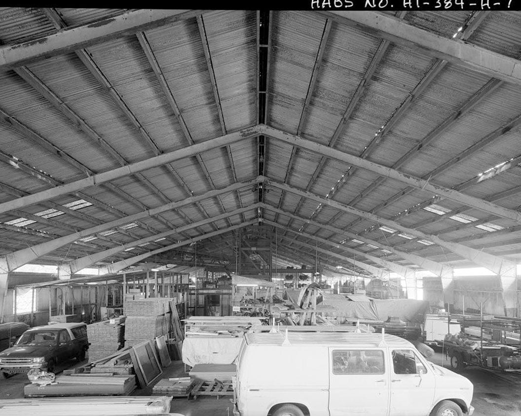 Ewa Plantation Company Industrial Center, Bagasse Storage Warehouse, Honouliuli Plain, near intersection of Renton Road & Park Row, Ewa, Honolulu County, HI 2