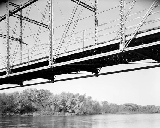 Historic Photo : Sutliff's Ferry Bridge, Spanning Cedar River (Cedar Township), Solon, Johnson County, IA 9 Photograph