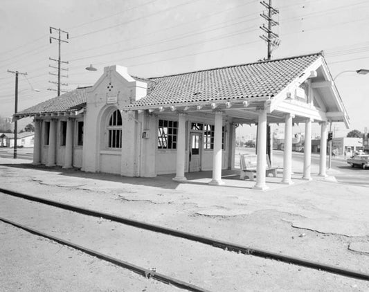 Historic Photo : Lynwood Pacific Electric Railway Depot, 11453 Long Beach Boulevard, Lynwood, Los Angeles County, CA 1 Photograph